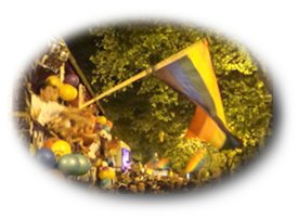 Bandera LGBT en Avenida de Mayo.